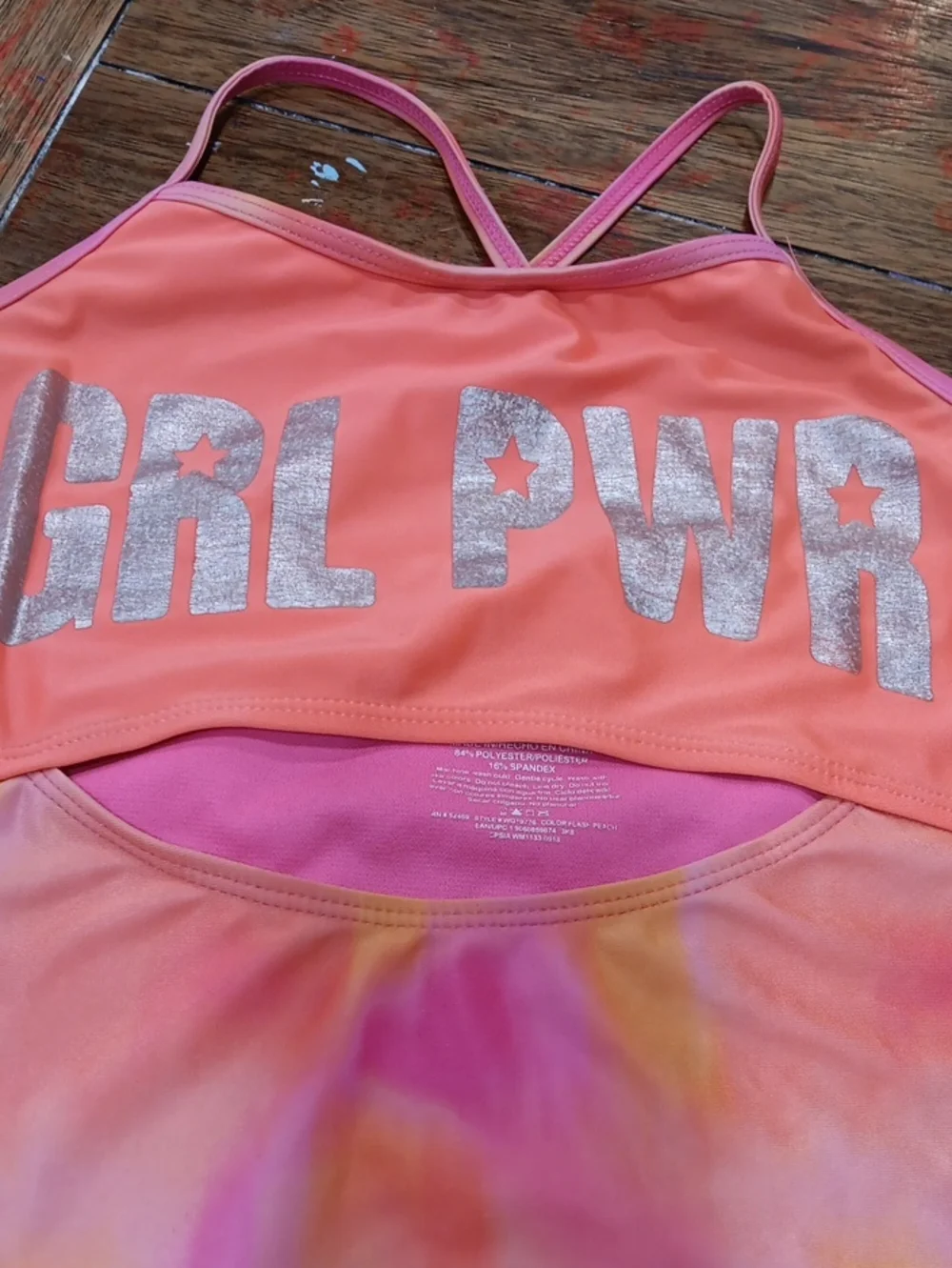 Girl Power Pink & Coral Tie-Dye One-Piece Swimsuit